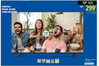 Carrefour Téléviseur led 4l hisense offre