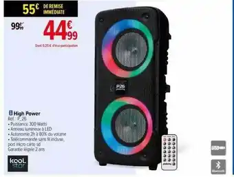 Carrefour High power kool star offre