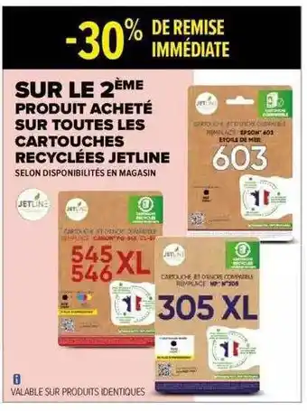 Carrefour Les cartouches recyclées jetline offre
