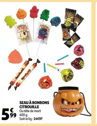 Auchan Seau a Bonbons Citrouille offre