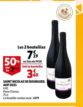Auchan Saint Nicolas de Bourgueil AOP 2021 offre