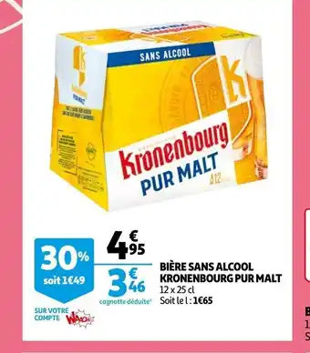 Auchan Bière Sans Alcool Kronenbourg Pur Malt offre