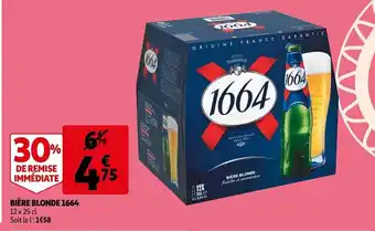 Auchan Bière Blonde 1664 offre