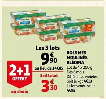 Auchan Bols Mes Mouliénés Blédina offre
