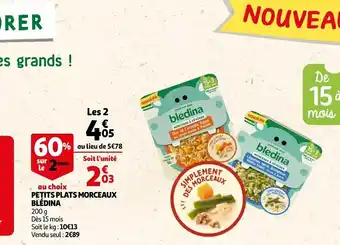Auchan Petits Plats Moceaux Blédina offre