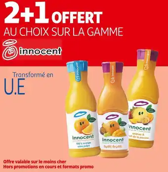 Auchan Supermarché Innocent 2+1 offert au choix sur la gamme innocent offre
