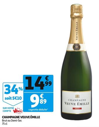 Auchan Supermarché Veuve émille champagne offre