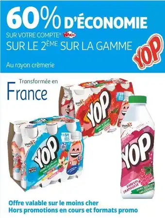 Yop 60% d’économie sur votre compte waaoh ! sur le 2ème sur la gamme yop