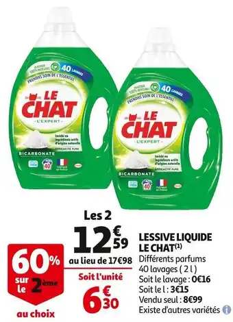 Auchan Supermarché Le chat lessive liquide offre