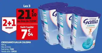 Auchan Supermarché Gallia croissance offre