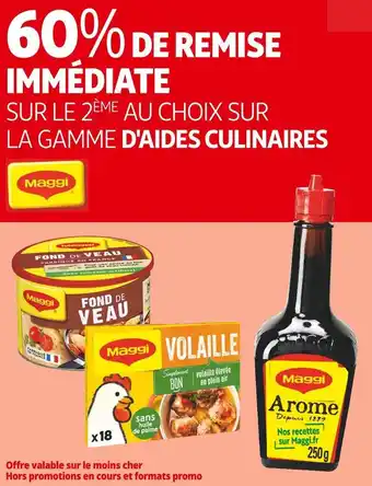 Maggi 60% de remise immédiate sur le 2ème au choix sur la gamme d'aides culinaires de la marquemaggi