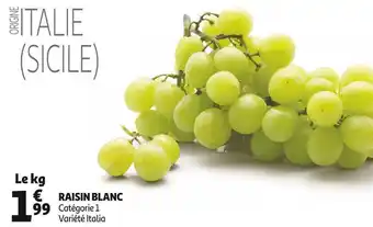 Auchan Supermarché Raisin blanc offre