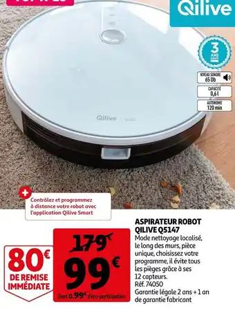 Auchan Qilive aspirateur robot q5147 offre