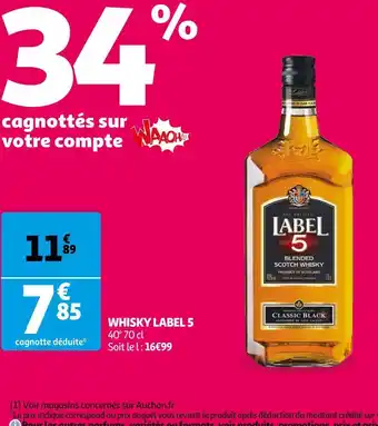 Auchan Label 5 whisky offre