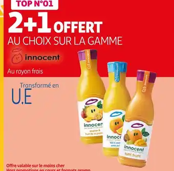 Auchan Innocent 2+1 offert sur la gamme innocent offre