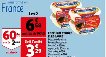 Auchan Elle & vire le beurre tendre offre