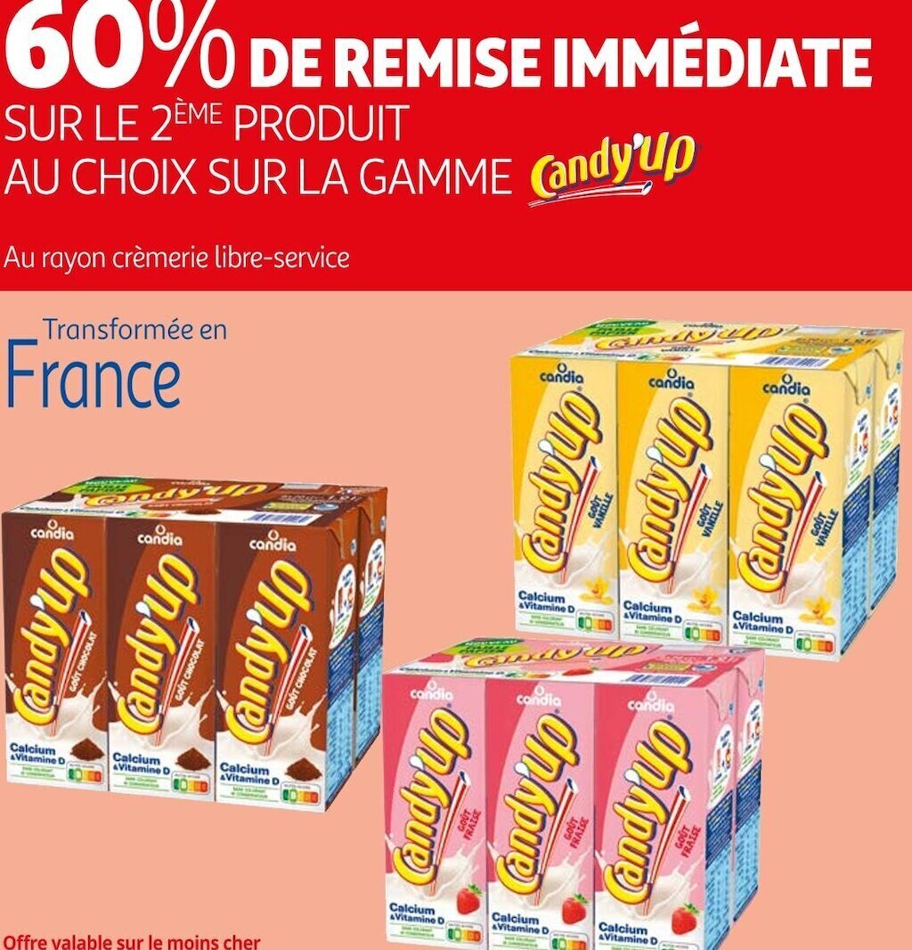 Promo Candy'up 60 de remise immédiate sur le 2ème produit sur la gamme