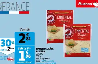 Auchan Auchan emmental râpé offre