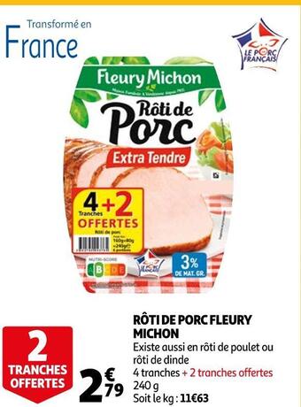 Auchan Fleury michon rôti de porc offre