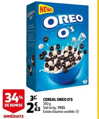 Auchan Oreo cereal o's offre
