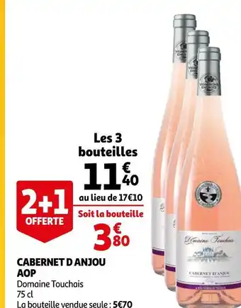 Auchan Domaine touchais cabernet d'anjou aop offre