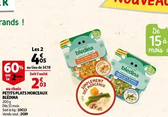 Auchan Blédina petits plats morceaux offre