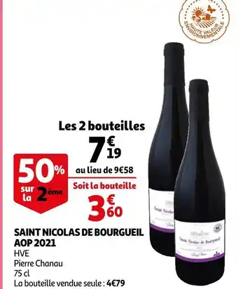 Auchan Pierre chanau saint nicolas de bourgueil aop 2021 offre