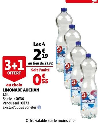 Auchan Auchan limonade offre