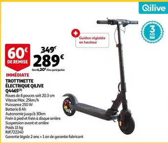 Auchan Qilive trottinette électrique q4465 offre