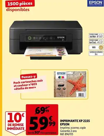 Auchan Epson imprimante xp 2155 offre