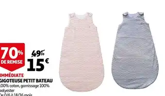 Auchan Petit bateau gigoteuse offre