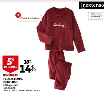 Auchan In extenso pyjama femme offre
