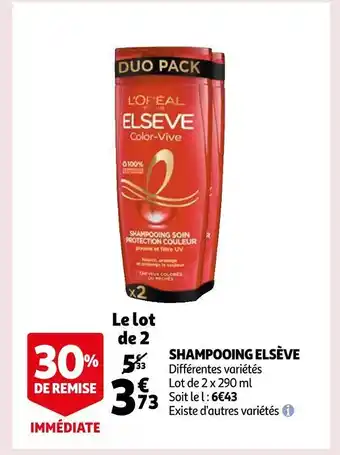Auchan Elsève shampooing offre