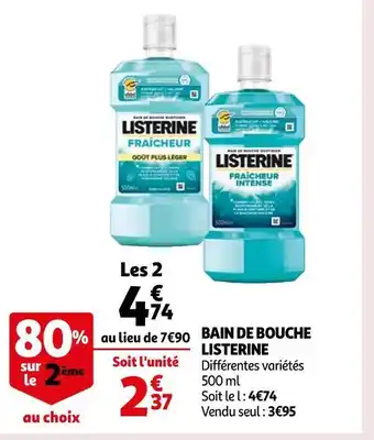 Auchan Listerine bain de bouche offre