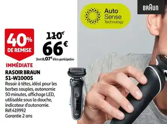 Auchan Braun rasoir 51-w1000s offre