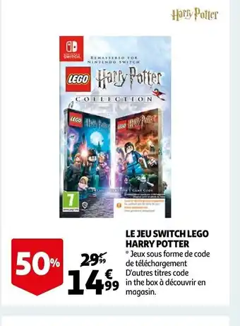 Auchan Le Jeu Switch Lego Harry Potter offre