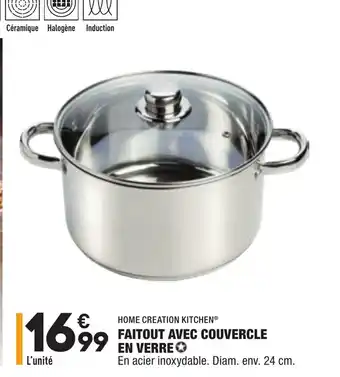 ALDI Faitout Avec Couvercle en Verre offre