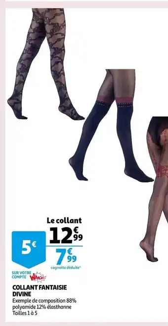 Auchan Collant Fantaise Divine offre