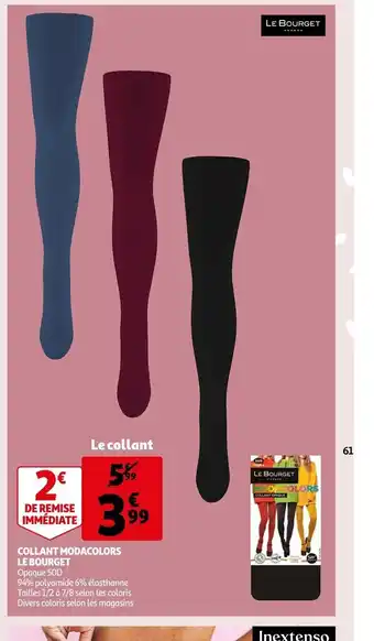Auchan Collant Modacolors Le Bourget offre
