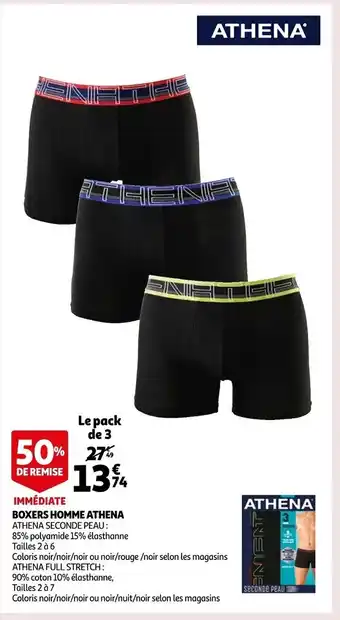 Auchan Boxers Homme Athena offre