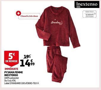 Auchan Pyjama Femme Inextenso offre