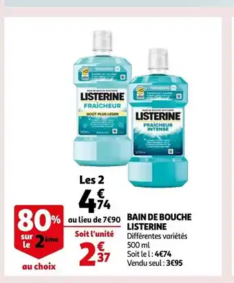 Auchan Bain De Bouche Listerine offre