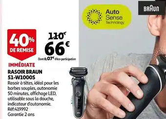 Auchan Rasoir Braun 51-W1000S offre