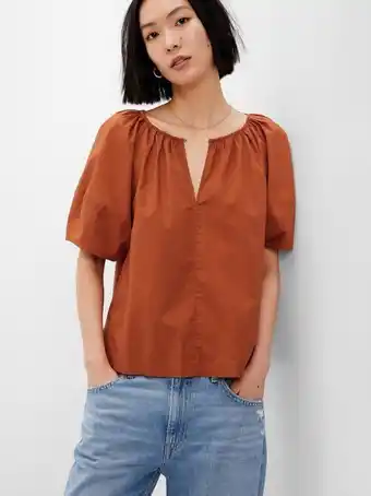 Top Ă manches bouffantes