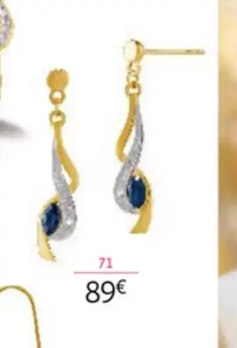 Auchan Boucles d'Oreilles or 375 Millièmes offre