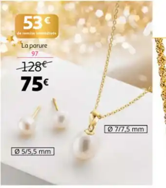 Auchan Parure Collier +Boucles d'Oreilles offre