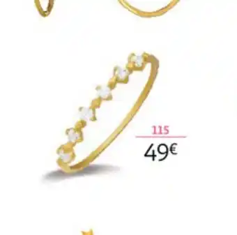 Auchan Bague or 375 Millièmes Et Oxydes de Zirconium offre