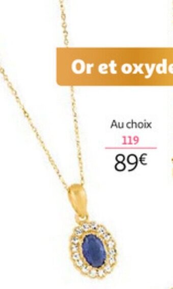 Auchan Collier or 375 Millièmes Et Oxydes de Zirconium offre
