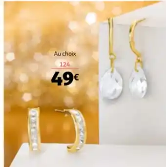 Auchan Boucles d'Oreilles or 375 Millièmes offre