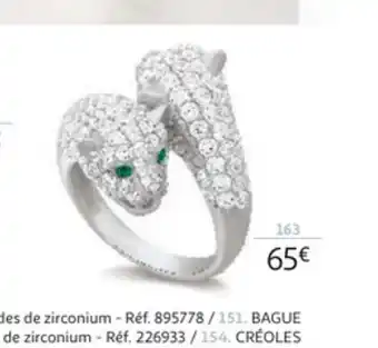 Auchan Bague Argent Et Oxydes de Zirconium offre
